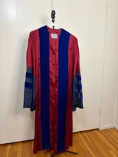 Vintage E.R. Moore Red & Blue Choir & Pulpit Gown Robe – Size Medium