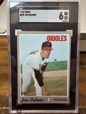 1970 Topps Jim Palmer #449 SGC 6 Graded Vintage
