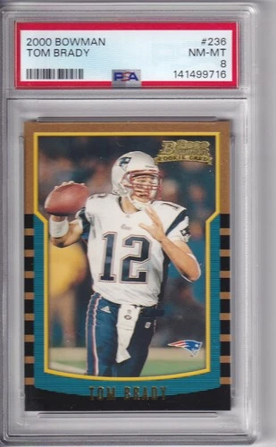 2000 Bowman Tom Brady RC PSA 8
