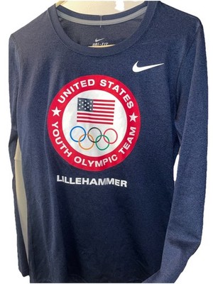 Nike Dri-FIT USA Youth Olympic Team Lillehammer Long Sleeve Men's S Navy