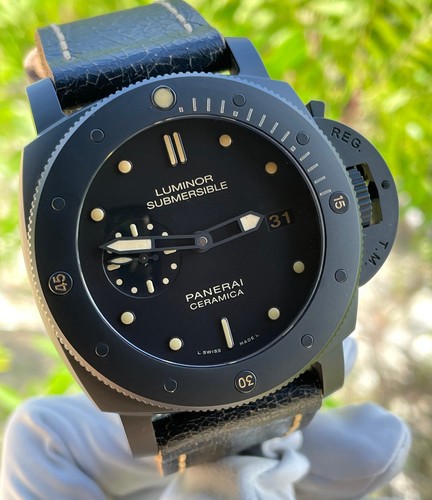 Panerai Luminor Submersible Ceramic PAM00508 {FULL SET} Black PAM 508