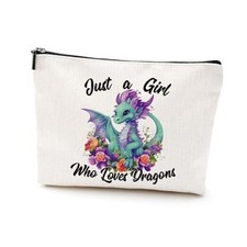 VICBOU Cute Dragon Makeup Bag Dragon Gifts for Women Girls Stuff Merch Dragons
