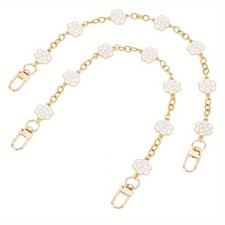 1set Alloy Enamel Flower Brass Cable Chains bag Extender Chains with Alloy