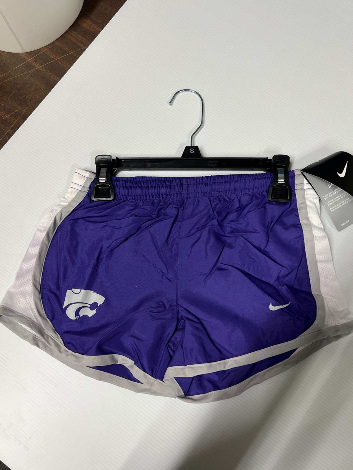 Nike Dri-Fit Kansas State Running Shorts XL Elastic Waist Stay Cool Purple image 2