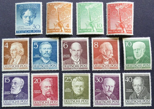 Berlin year 1952 MiNo. 87-100 mint ** individual stamps/sets to choose from