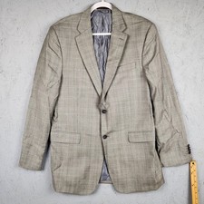Lauren Ralph Lauren Blazer Mens 42L Gray Glen Plaid Slim Fit Wool Sport Coat