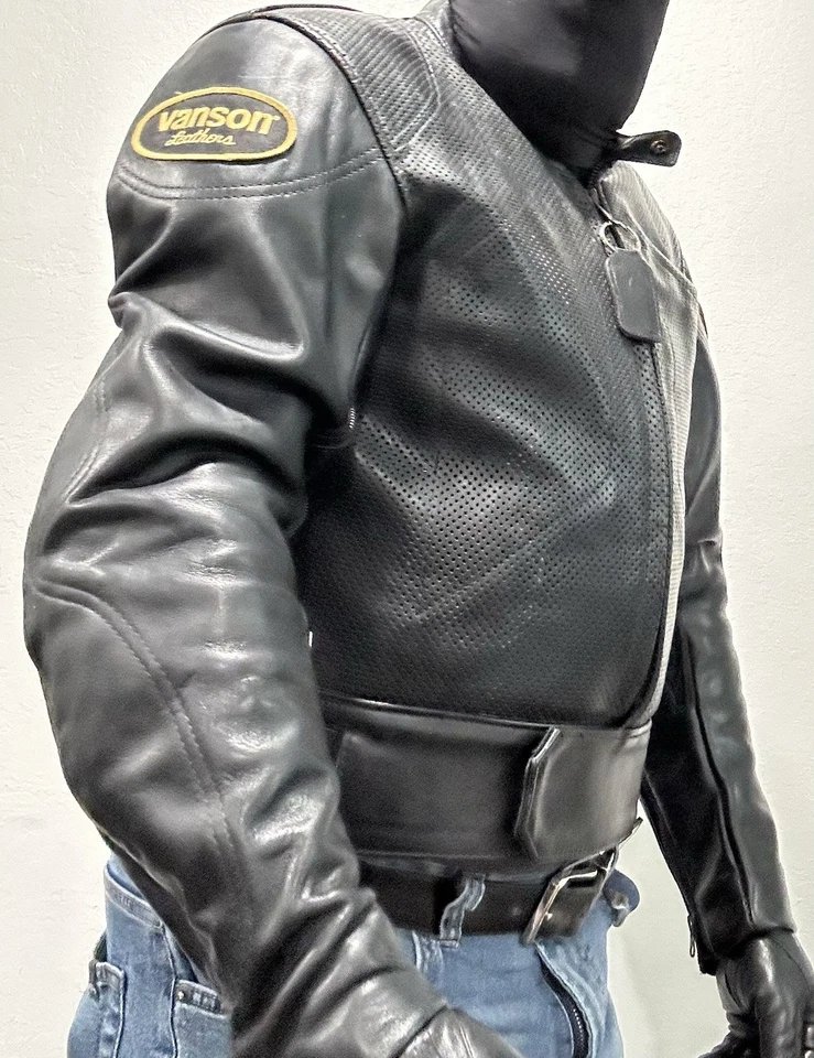 Leather Motorcycle Suit Vanson Cobra Perforated Armor - 2 Piece 42/34 New $1558 - Image 4 of 4