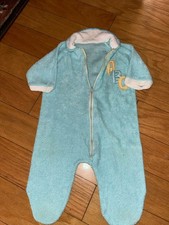 Vintage Terry Cloth Baby Sleeper Pajama Footie 6-9 Months