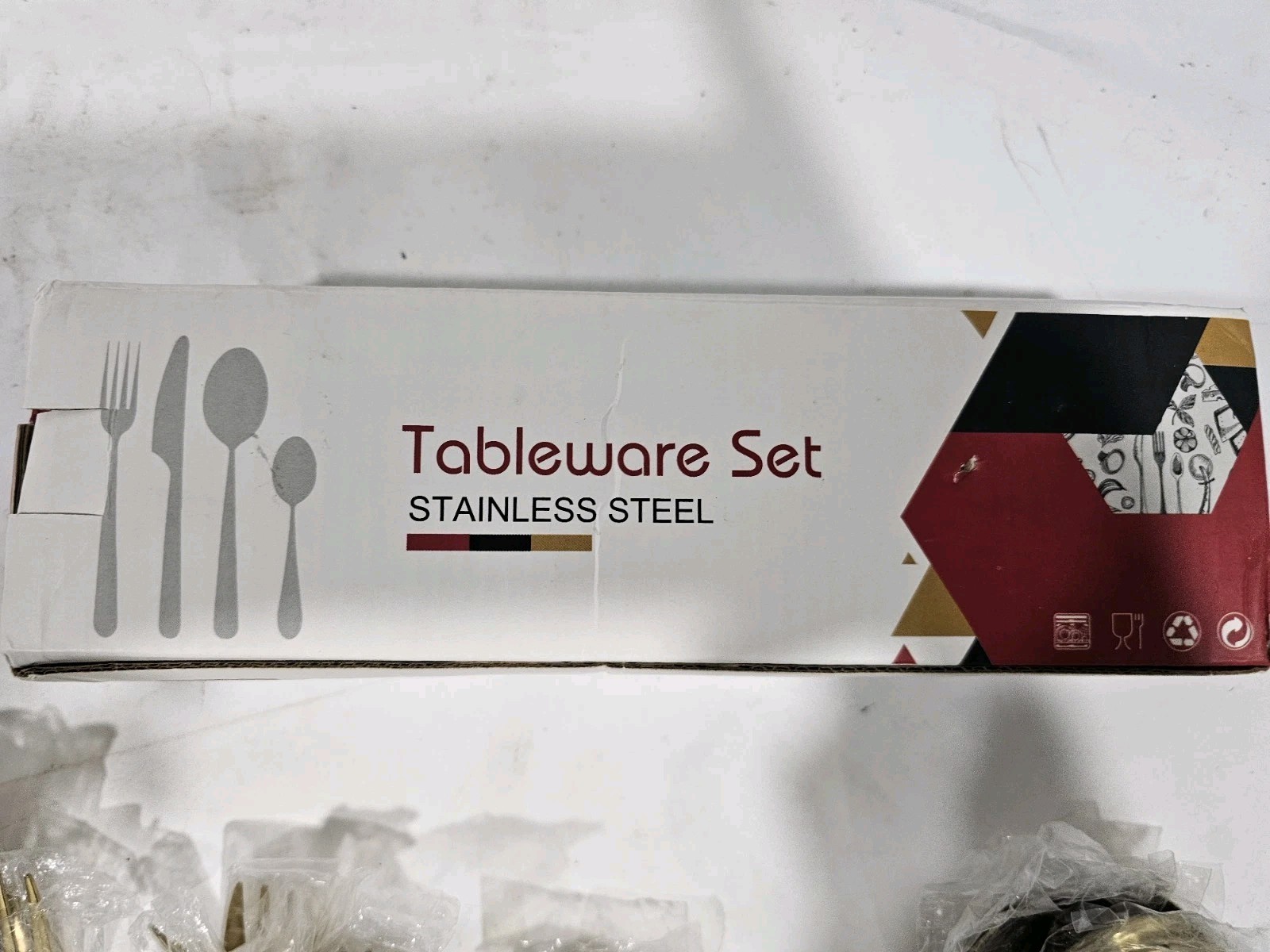 Elegant Portuguese Golden Finish 30pc Tablewear Set