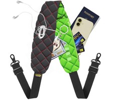 2 in 1 Bag Shoulder Strap with Anti-theft Pockets, 54" Thick Padded Travel Be...