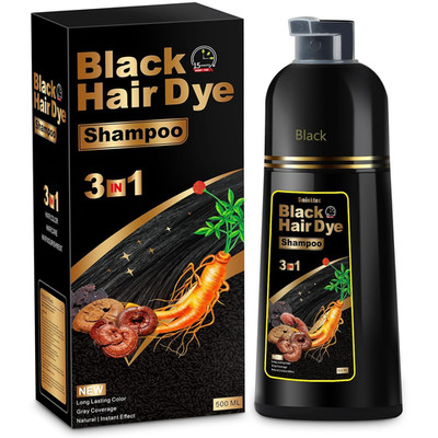 Hair Dye Shampoo 3 in 1 for Gray Hair, Herbal Ingredients Natural Shampoo Hair D