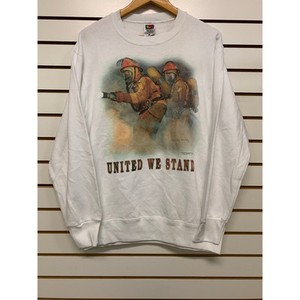 Vintage united we stand fire fighter Crewneck sweatshirt size medium