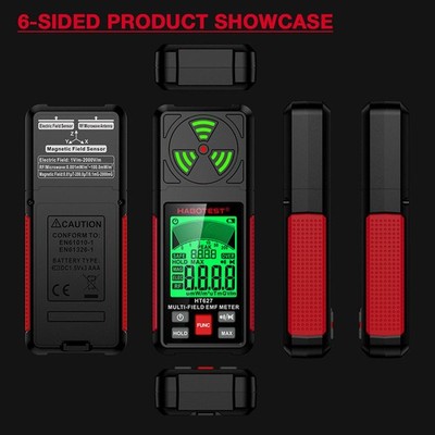 NEW HOT 3 in 1 LCD EMF Meter Electromagnetic Radiation Detector Radiation Tester