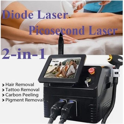2 in 1 808 Diode Laser Hair Removal Machine Picosecond Tattoo Removal