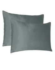 Set of 2 Silky Satin Pillowcase Pillow Case Cushion Cover Queen 20 30