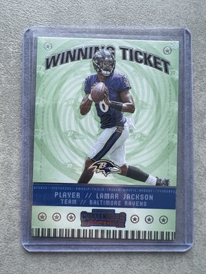 Lamar Jackson Baltimore Ravens Panini Contenders Winning TicketNFL Football 2020