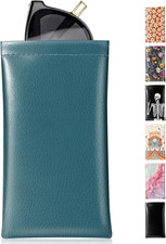 Eyeglass Glasses Sunglass Case Bag, Soft Leather Reading Glass Sunglasses Eyegla