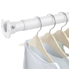 Closet Rods for Hanging Clothes 17 to 99 Inch Heavy Duty Stepless Adjustable ...