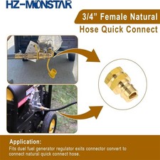 Kit de conexión rápida de latón de 3 piezas para generador de combustible dual suministro natural y propano