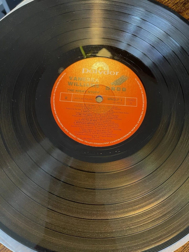 Vanessa Williams - The Right Stuff Album Vinyl LP Foto 4 de 4