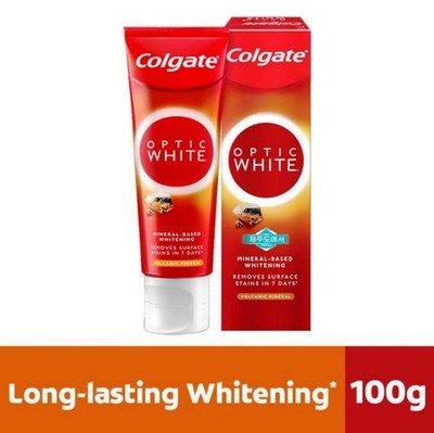 2 Packs of Colgate Optic White Volcanic Mineral Toothpaste 100g Whitening Teeth