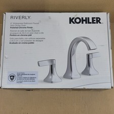 Kohler Riverly 8" Widespread Bathroom Faucet With Drain - Chrome
