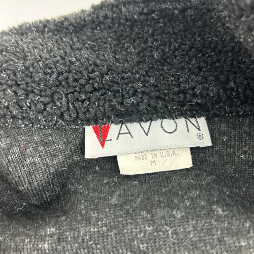 Vintage Lavon Fleecejacke Damen Größe M Eisbär Hirsch rot schwarz - Bild 3 von 9