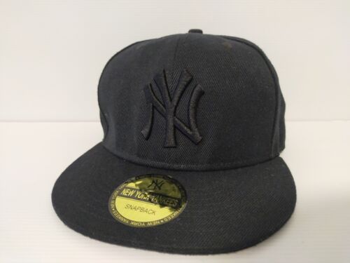 New York Yankees Black Embroided MLB Snapback Hat, Vgc, Free Postage - Picture 1 of 11