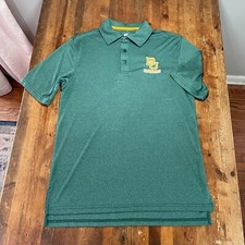 Baylor Bears Polo Shirt Mens Medium Green Colosseum Casual Golf Performance