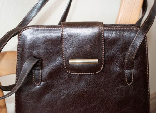 Vintage Pierre Cardin Brown Leather Bucket Bag Long Straps Excellent Condition - Picture 3 of 8