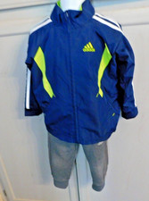 adidas 2 pieces: zip-up jacket w gray jogger sweat pants sz 2T