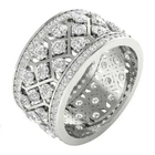 1.80Ct Round Diamond Full Eternity Band Vintage Wedding Ring 14K White Gold Over