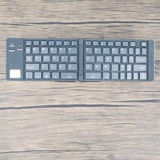 Geyes Foldable Bluetooth Gold Keyboard with Cord and Tablet Stand