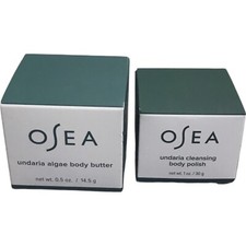 OSEA 2 Pc Set Undaria Algae Body Butter 0.5 oz Cleansing Body Polish 1 oz NEW