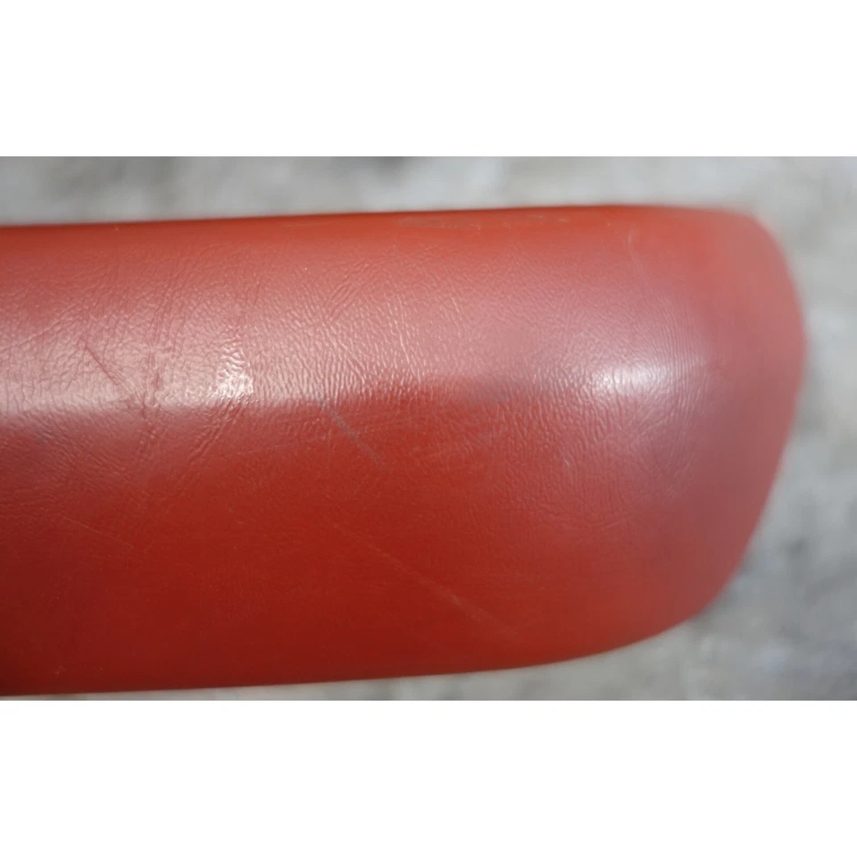 83-84 BMW E28 5-Series Rear Door Armrest Grab Handle Pair Cherry Red Leather OEM - Imagem 4 de 4
