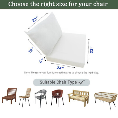 Deep Seat and Back Cushion for Patio Furniture Sofa Couch | Insert ONLY |