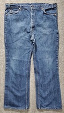 Vintage Levi’s 517 Jeans 42x32 20517-0217 Orange Tab USA Made Bkue Denim 80s