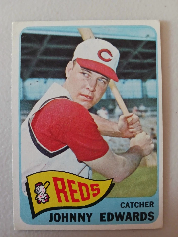 批量 9 张 1965 年 Topps CINCINNATI REDS 复古卡 JOHNNY EDWARDS — 第 4/4 张图片