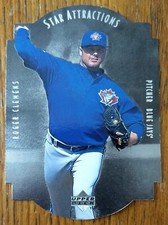 ROGER CLEMENS, 1997 UPPER DECK STAR ATTRACTIONS DIE CUT #SA6, BLUE JAYS
