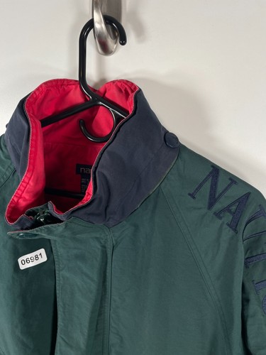 Vtg Nautica Mens J-Class Zip Packable Windbreaker Jacket Green Sz XL 26.5x28.5 - Picture 11 of 24