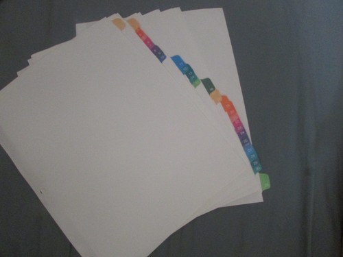 AVERY white notebook INDEX DIVIDERS printed 1-31 rainbow colored tabs (office - Picture 6 of 7