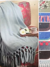 McCall's Crafts FABULOUS BLANKETS FLEECE Sewing Patterns UNCUT M4684 VTG