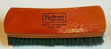 KELLOGG QUALITY 8" Shoe Brush 100 Horsehair Made in BRAZIL