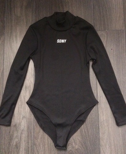 Body nero a maniche lunghe Supply & Demand taglia 6 nuovo - Foto 5 di 5