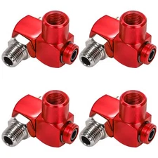 4 Pack NPT 360 Degree Swivel Air Hose Fittings 1/4 Inch Aluminum Male and Fem...