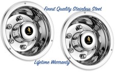 17.5 Trailer Stainless Steel Wheel Cover Hub Caps Dual Wheel Rim Simulators 