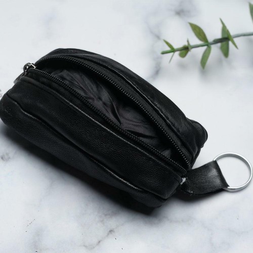 Soft Real Leather Unisex Small Purse Key Case quality Portable Retro high Lot J3 - Picture 1 of 12