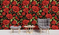 3D Floral Pattern Wallpaper Wall Mural Removable Self-adhesive Sticker 434
