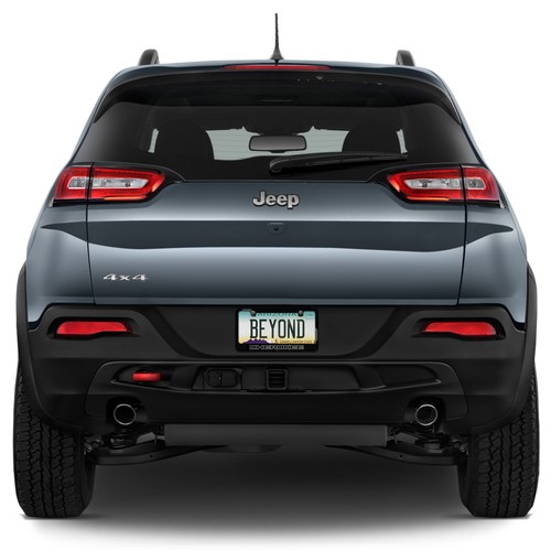 Jeep Cherokee Outline Black Metal License Plate Frame Made in USA - Picture 4 of 7
