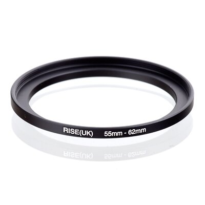RISE(UK) 55mm-62mm 55-62 mm 55 to 62 Step Up Ring Filter Adapter black